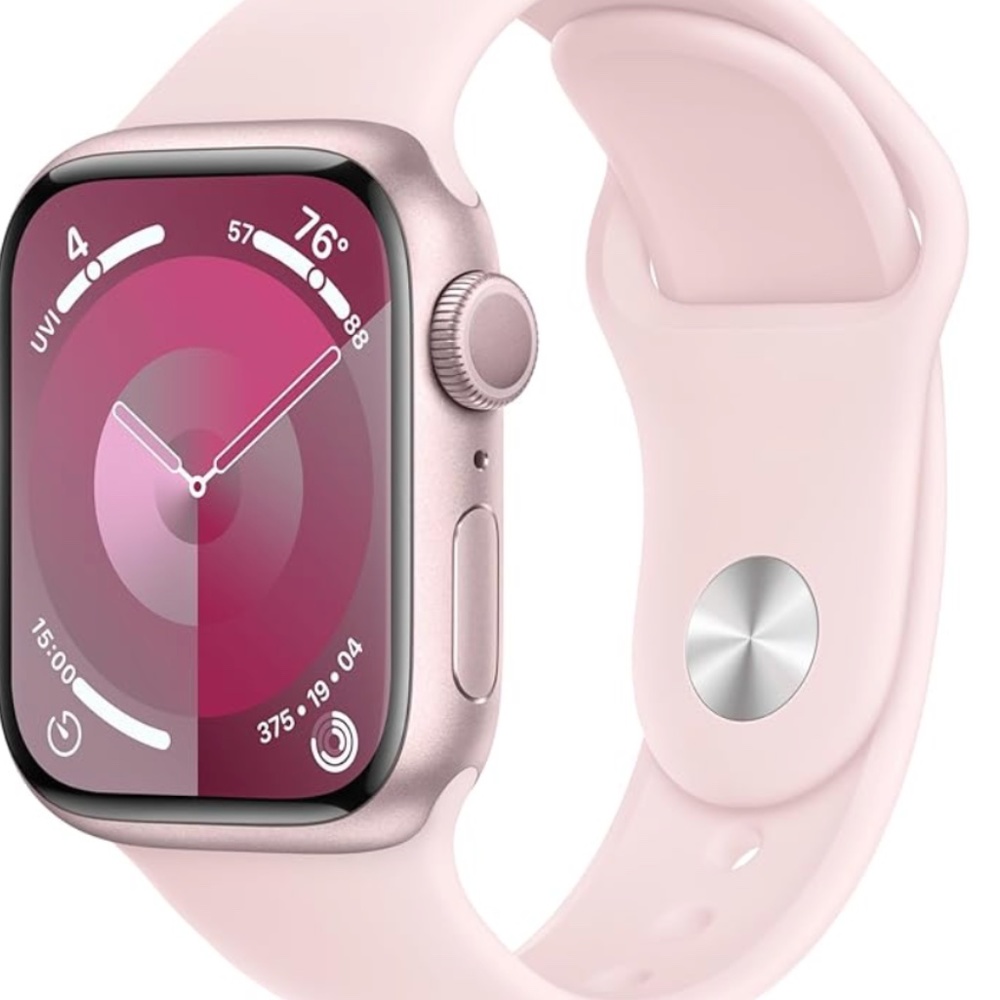 Apple Watch Series 9 41mm Pink Aluminum Case Light Pink Sp Band M/L